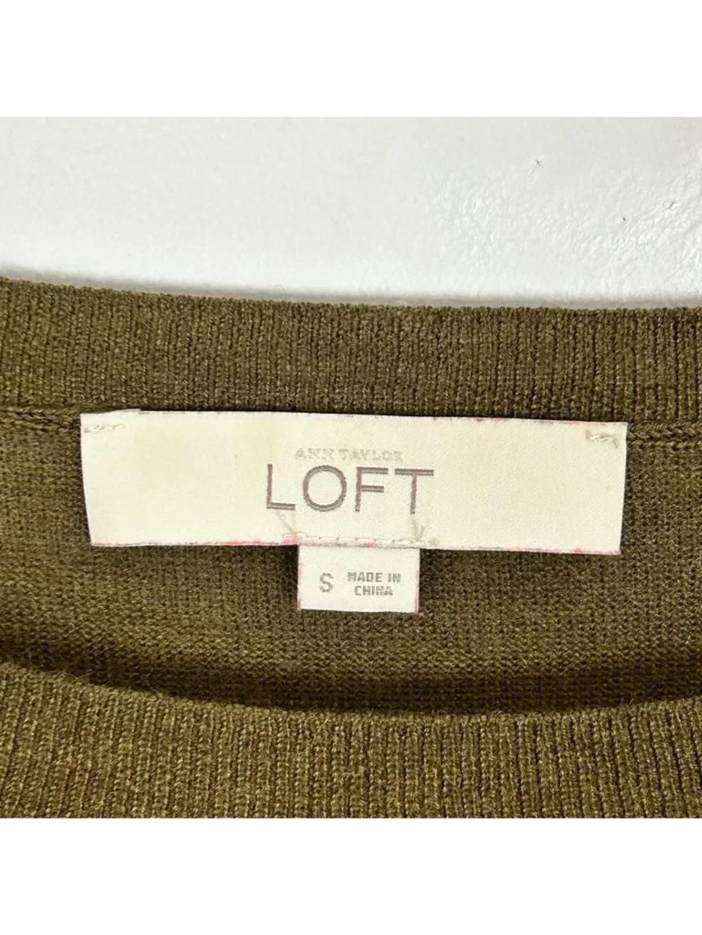 Loft Fall Striped Lightweight Sweater Wool Blend Stretch Size Small Women's
